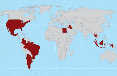 International Service Areas